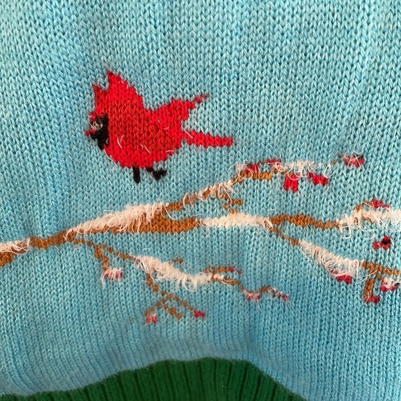 Vintage Winter Sweater Cardinals, and Snowman size Xl - Picture 3 of 13
